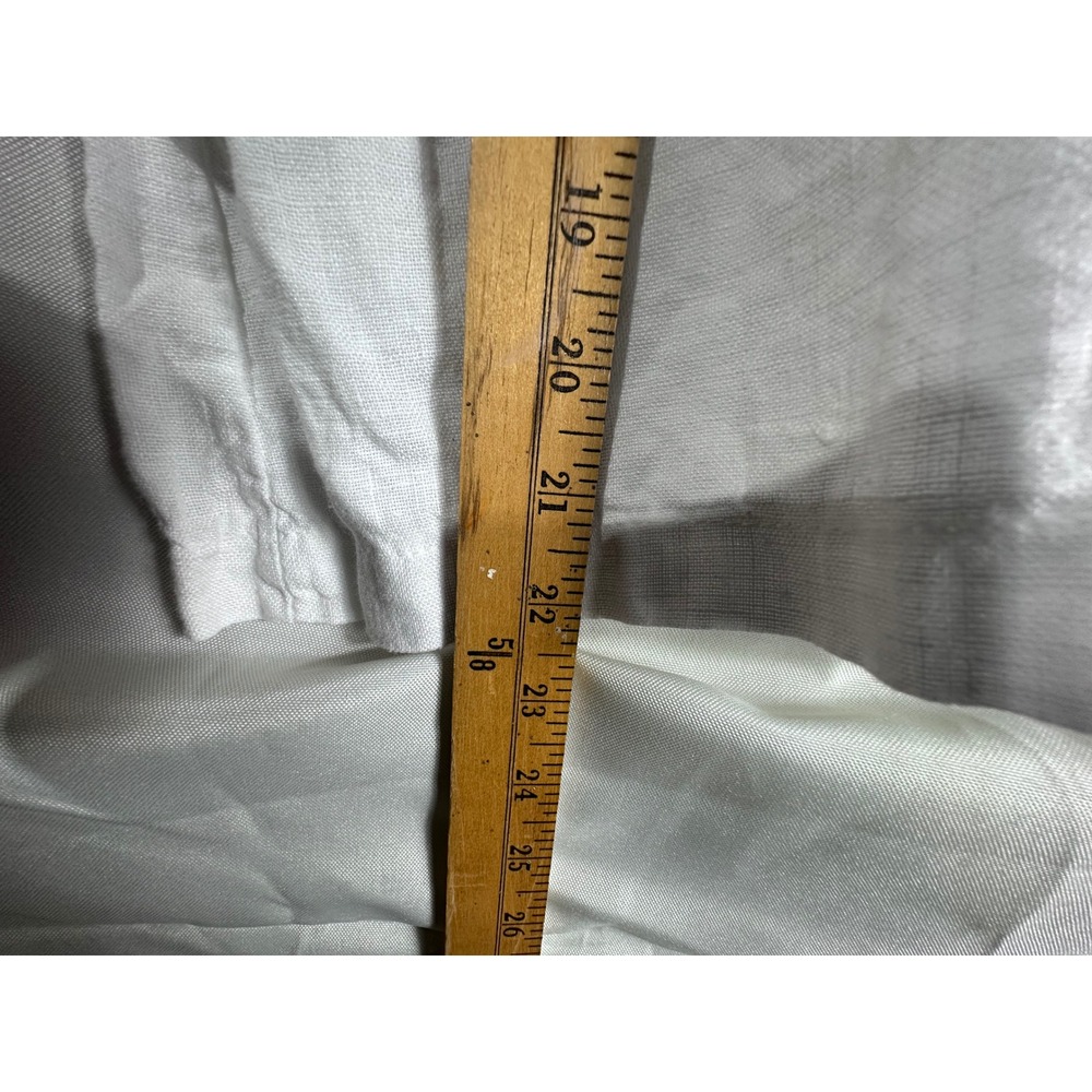 Made in Italy 100% Linen White Boxy Boat Neck Blouse Top Coastal Minimalist boho - Picture 5 of 7